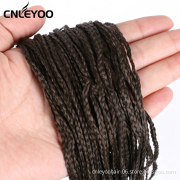 28 Inch Dark Brown ZiZi Box Braid Crochet Hair Wholesale Micro Box Braids Crochet Braiding Hair For Women